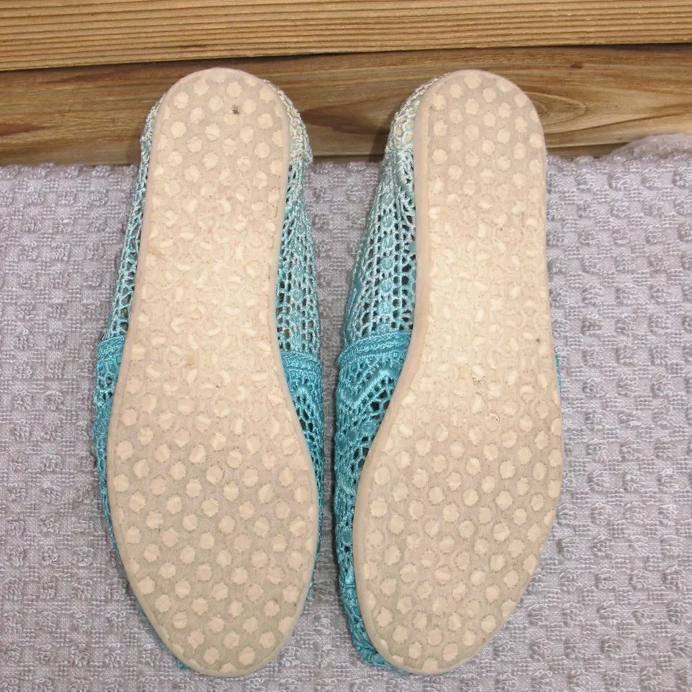Blue Ombre Toms 5.5 Espadrille Shoes